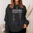 Puerto Rican Nutritional Facts Boricua Pride Sweatshirt Gifts for Her