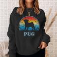 Pug Vintage Dog Sweatshirt Gifts for Her