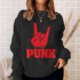 Punk Mohawk Punk Rocker Punker Black Sweatshirt Geschenke für Sie