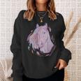 Purple Horse Painting Animal Art Equestrian Sweatshirt Gifts for Her
