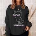 Purride Asexual Flag Sunglasses Gay Pride Cat Lover Sweatshirt Gifts for Her