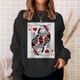 Queen Of Hearts Valentines Day Cool V-Day Couple Matching Sweatshirt Gifts for Her