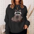 Raccoon With Face Like Bears Raccoons And To Smile Sweatshirt Gifts for Her