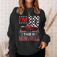 Race Car 10Th Birthday Boy Racing Flag 10 Years Old Pit Crew Sweatshirt Gifts for Her