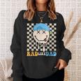 Rad Like Dad Hippie Face Check Dad Son Daughter Father's Day Sweatshirt Gifts for Her