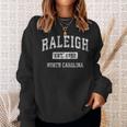 Raleigh North Carolina Nc Vintage Established Sports Sweatshirt Gifts for Her