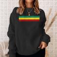Rasta Flag Colors Stripe Reggae Jamaican Vintage Sweatshirt Gifts for Her