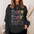 There Their They'reEnglish Grammar Teacher Sweatshirt Gifts for Her