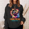 I Was There Total Solar Eclipse 2024 Pug Dog With Glasses Sweatshirt Gifts for Her