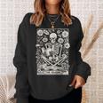 The Reader Skeleton Book Lover Tarot Card Reading Book Sweatshirt Gifts for Her