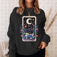 The Reader Tarot Card Cute Cat On Books Stack Book Lover Sweatshirt Gifts for Her