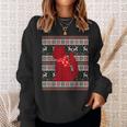 Red Buffalo Plaid Weasel Lovers Ugly Xmas Family Matching Sweatshirt Gifts for Her