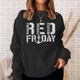 Red Friday Anchor Military Supportive Army Stamp Remember Sweatshirt Gifts for Her