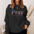 Red Friday Military Patriotic Pray For Our Troops Deployed Sweatshirt Gifts for Her