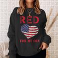 Red Friday For My Son Remember Everyone Deployed Military Sweatshirt Gifts for Her