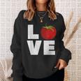 Red Tomato Gardener I Love Gardening I Tomato Sweatshirt Gifts for Her