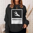 Reingeguckt Hand Finger Circle Sweatshirt Geschenke für Sie