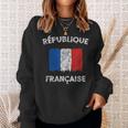 Republique Francaise Vintage French Flag Sweatshirt Gifts for Her
