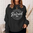 Retired 2024 Not My Problem Anymore Retirement Sweatshirt Gifts for Her