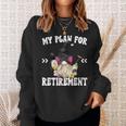 Retired Cat Dad Gnome Retirement Plan For Cat Grandpa Life Sweatshirt Gifts for Her