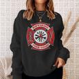 Retired Fire Chief Retirement Red Maltese Cross Sweatshirt Gifts for Her