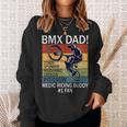 Retro Bmx Dad Coach Riding Buddy Number One Fan Father's Day Sweatshirt Gifts for Her