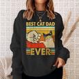 Retro Cat Daddy Kitten Lover Best Cat Dad Ever Father's Day Sweatshirt Gifts for Her