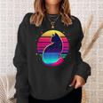 Retro Cat Eclipse Vintage Style Sweatshirt Gifts for Her