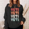 Retro Distressed Yeti Bigfoot Vintage Sweatshirt Gifts for Her