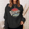 Retro Georgia Home State Ga Cool 70S Style Sunset Sweatshirt Gifts for Her