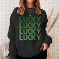 Retro Green Lucky For St Particks Day Sweatshirt Gifts for Her