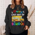 Retro Happy Last Day Of School School Bus Driver Off Duty Sweatshirt Gifts for Her