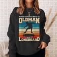 Retro Longboarder Longboard Sweatshirt Geschenke für Sie