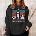 Retro Musik Kassette & Floppy Disk Sweatshirt in Schwarz für Nostalgiker Geschenke für Sie