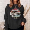 Retro North Carolina Home State Nc Cool 70S Style Sunset Sweatshirt Gifts for Her