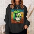 Retro Papasaurus Father's Day Best Dad T-Rex Papa Dinosaur Sweatshirt Gifts for Her