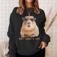 Retro Rodent Capybara Dont Worry Be Capy Sweatshirt Gifts for Her