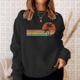Retro Style Tropical Vintage Sunset Beach Palm Tree Sweatshirt Gifts for Her