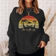 Retro Sunset Palm Tree Beach Scene This Is The Life Sweatshirt Gifts for Her