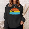 Retro Vintage Awesome Cat On The Moon With Forest And Birds Sweatshirt Gifts for Her