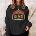 Retro Vintage King Gold Crown Birthday Sweatshirt Gifts for Her