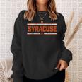 Retro Vintage Syracuse Ny Distressed Sweatshirt Gifts for Her