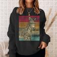 Retro Zebra Sweatshirt Gifts for Her