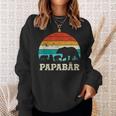 Retroater Baby Sohn Tochter Drei Kinderatertag Bär Papa Sweatshirt Geschenke für Sie