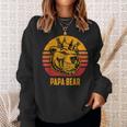 Retrointage Papa Bär Denatertag Geschenk Sweatshirt Geschenke für Sie