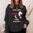 Rhcp Red Hot Chili Pupper Peppers Parody Puppy Doggy Puppies Sweatshirt Gifts for Her