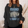 Rhino Dad Daddy Father's Day Rhinoceros Rhino Sweatshirt Gifts for Her