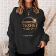 Richardson Texas Tx Total Solar Eclipse April 8 2024 4-8 Sweatshirt Gifts for Her