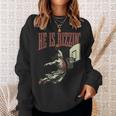He Is Rizzin Jesus Playing Basketball Meme Easter Sweatshirt Gifts for Her