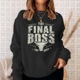 Rock Vintage Music Boss Final White Fun Music Lover Sweatshirt Gifts for Her